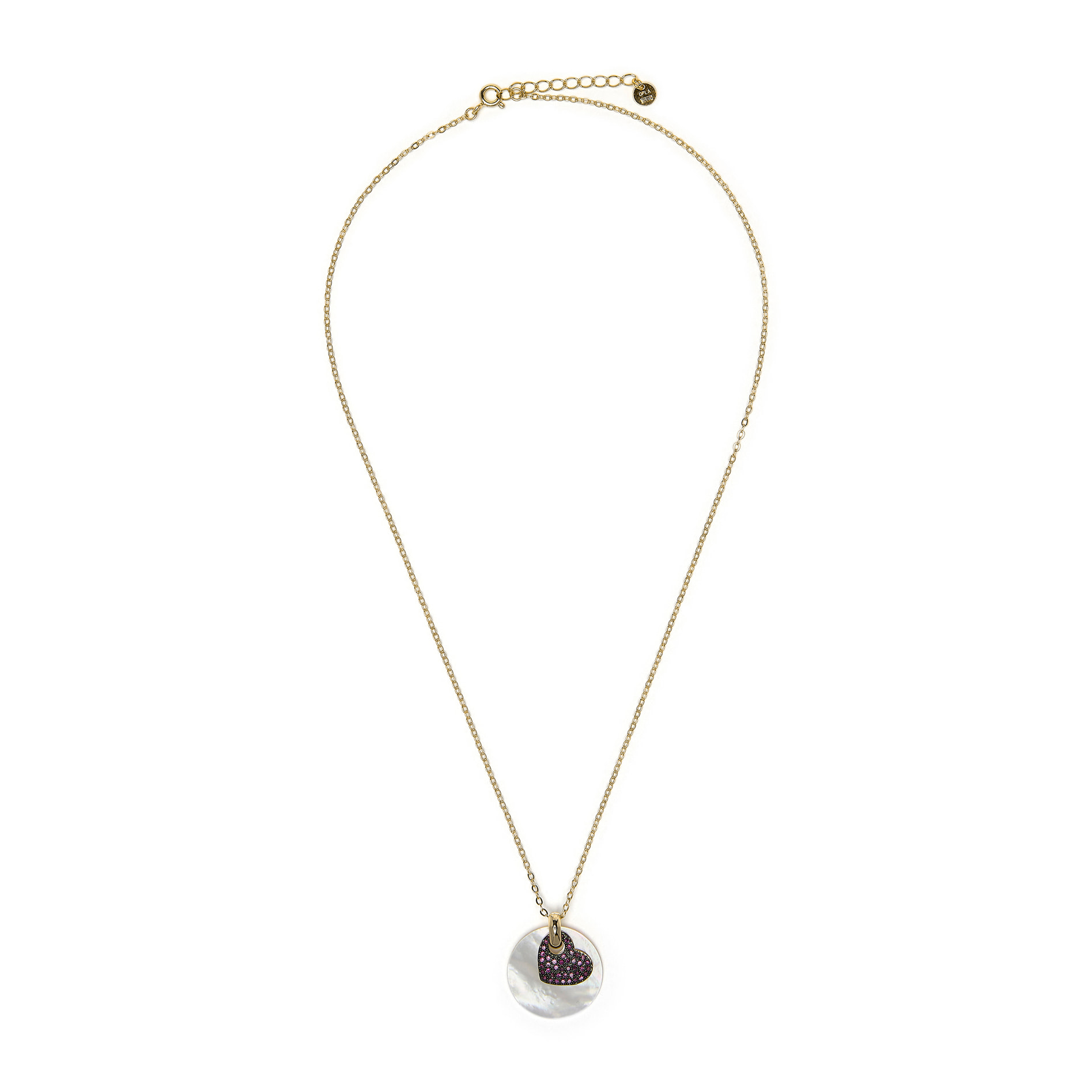 Collar Heart acabado oro amarillo 18k
