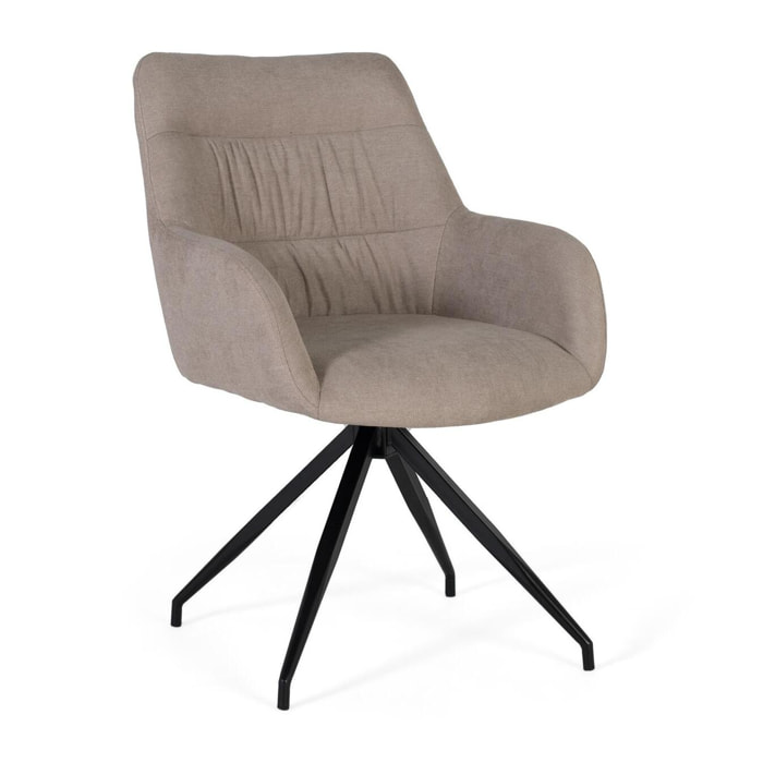 Ensemble 2 chaises pivotants - 84x58x61cm