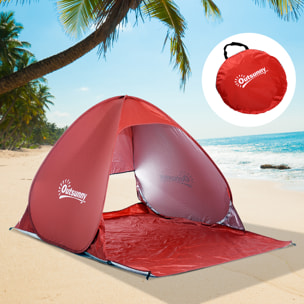 Tienda De CampaáÂ±a de Poliéster Acero 200x150x115cm Rojo