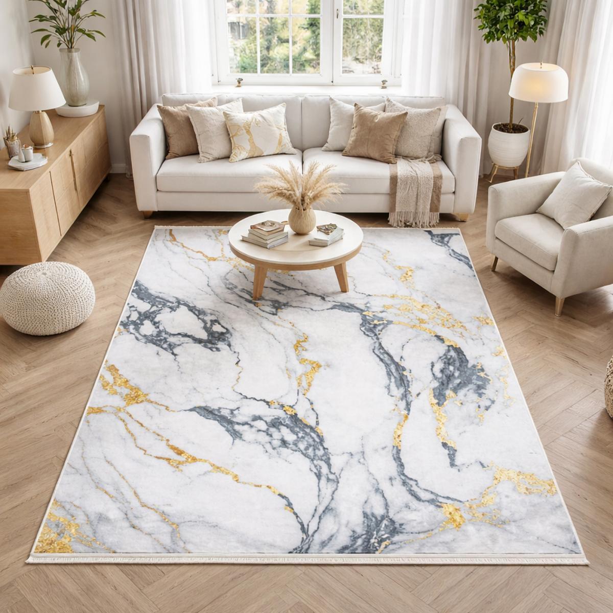 Tapis salon et chambre tissé motif abstrait DUMO