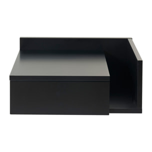 Table de chevet murale noire avec tiroir NASTY