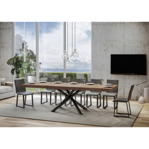 Table extensible 90x180/284 cm Famas Premium Chêne Nature cadre Anthracite