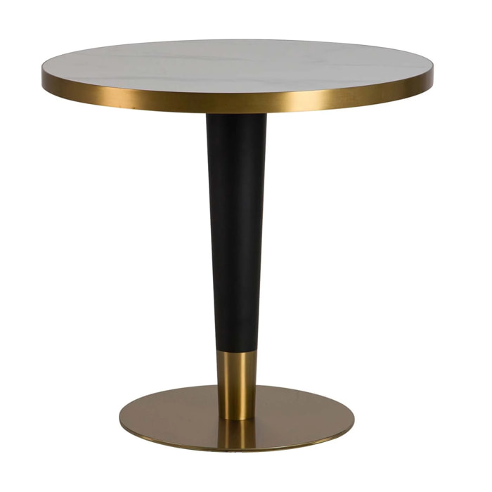 Mesa Comedor Piedra Acero Inoxidable Edfu 80x80x75 Cm