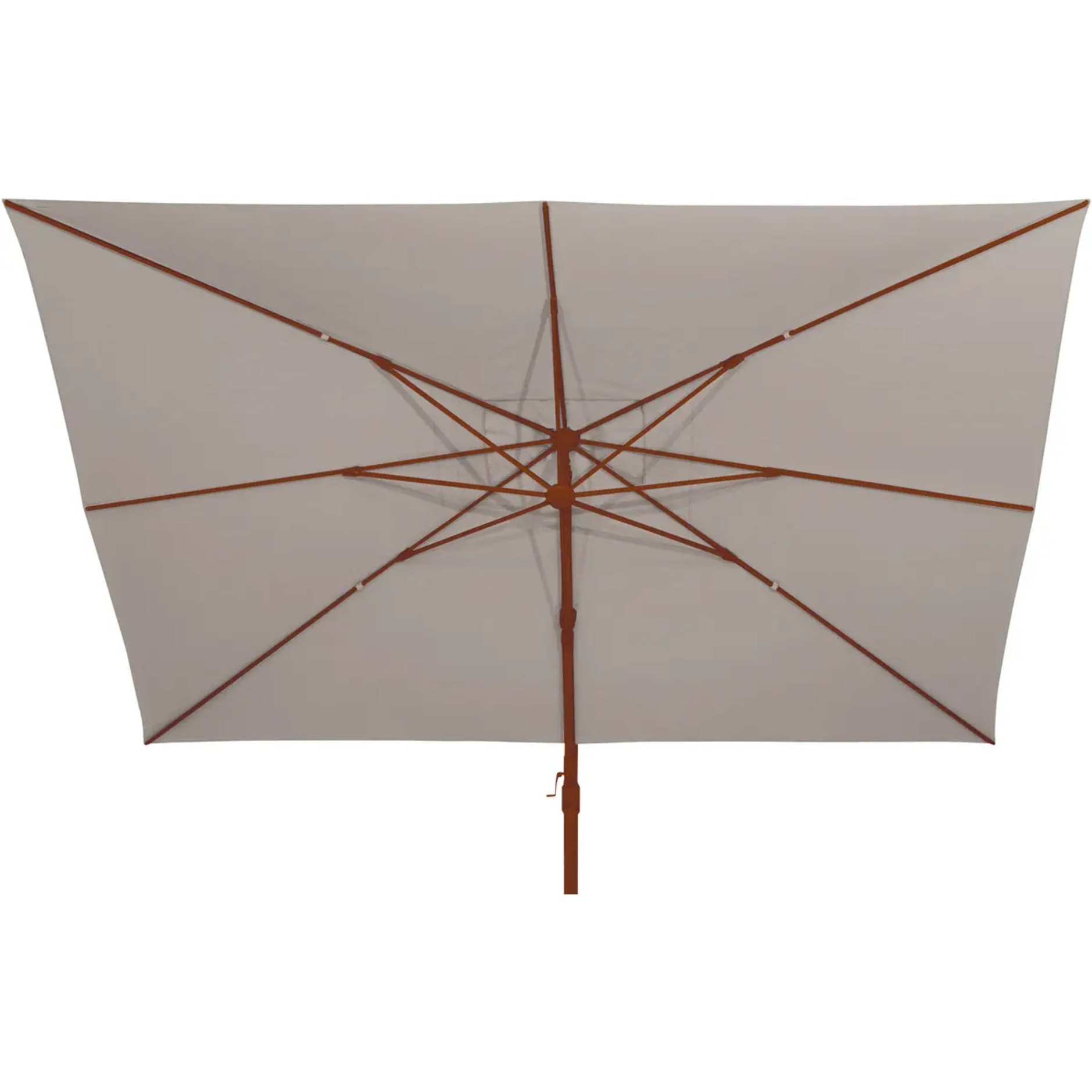 Parasol déporté carré inclinable Melhia 3x3 m acajou/lin