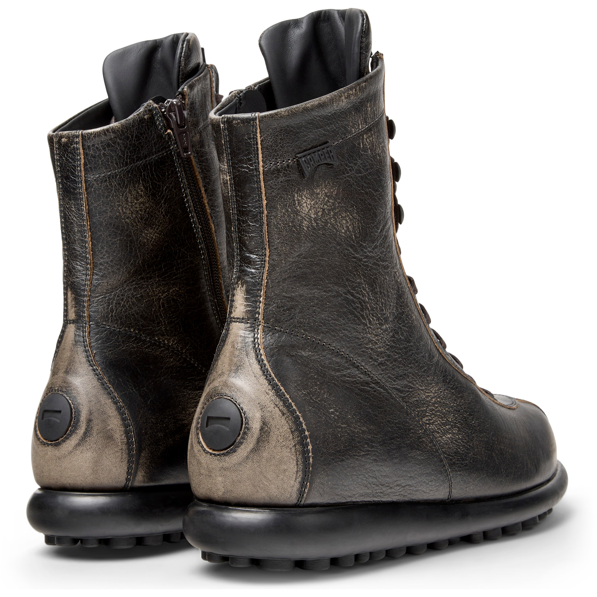 Botines - CAMPER Pelotas Ariel - Gris - Cuero liso