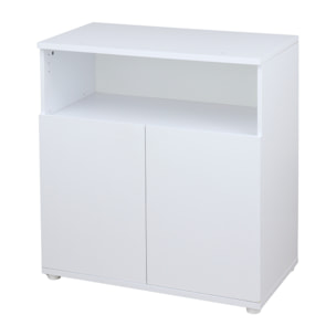 Commode à langer bébé 2 portes blanc ultra