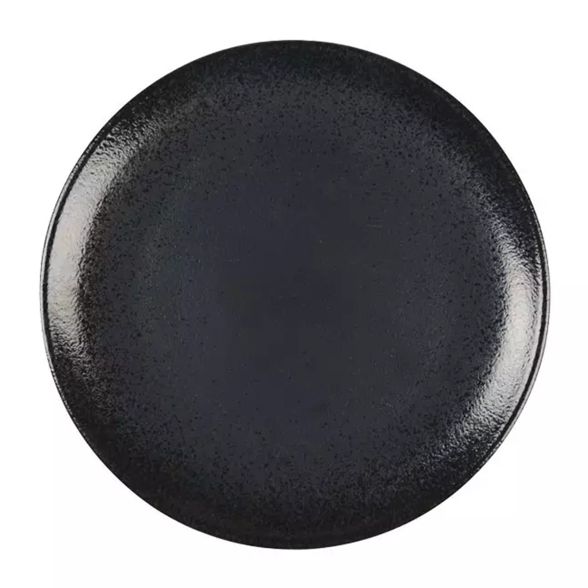 Lot de 6 Assiette à dessert noire mat avec éclat 21cm