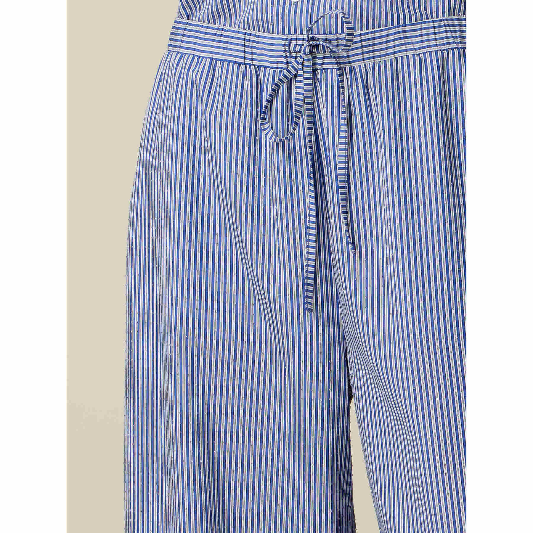 Oltre - Pantaloni palazzo fil à fil - Blu