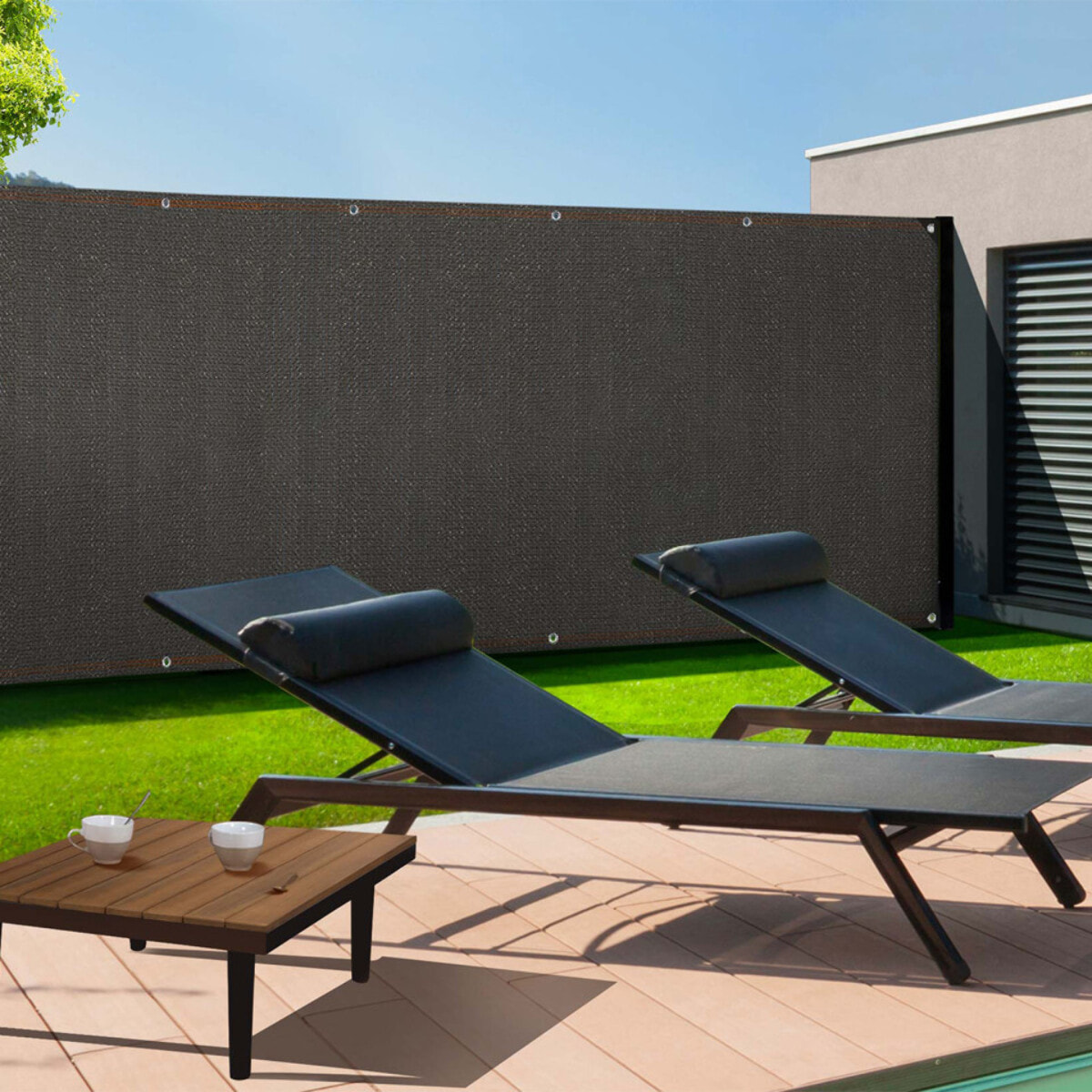 Brise vue occultant uni gris - Plusieurs modèles