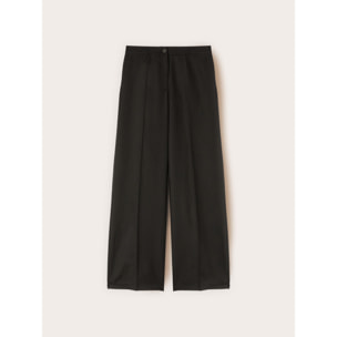 Motivi - Pantaloni palazzo in misto lino - Nero