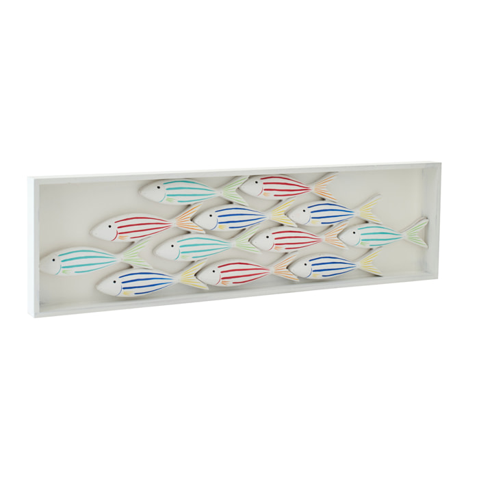 J-Line Objets Muraux Poisson - bois - multicolore