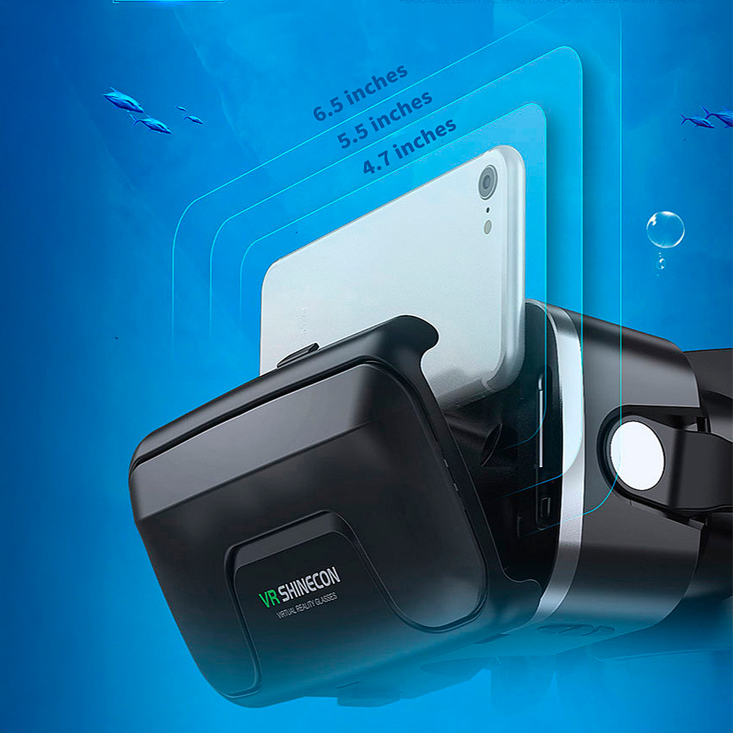 Occhiali per realtà virtuale G04EA. Vista panoramica a 360º. Compatibile con IOS, Android e HarmonyOS.