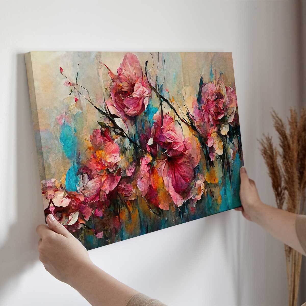 Tableau de fleurs Roses sauvages brutes Toile imprimée