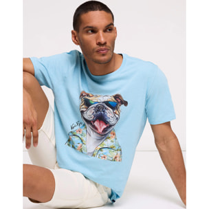 Camiseta Manga Corta Azul - Leesin