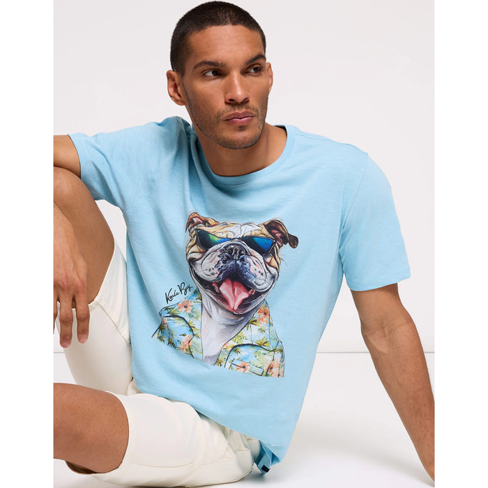 Camiseta Manga Corta Azul - Leesin