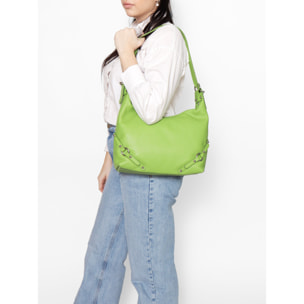 Borsa a spalla da donna In Vera pelle Made in Italy 30x30x9 cm