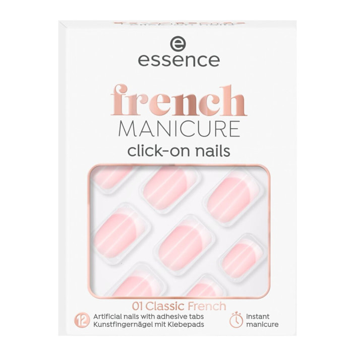 French Manicure Click-On Nails - Faux Ongles Autocollants