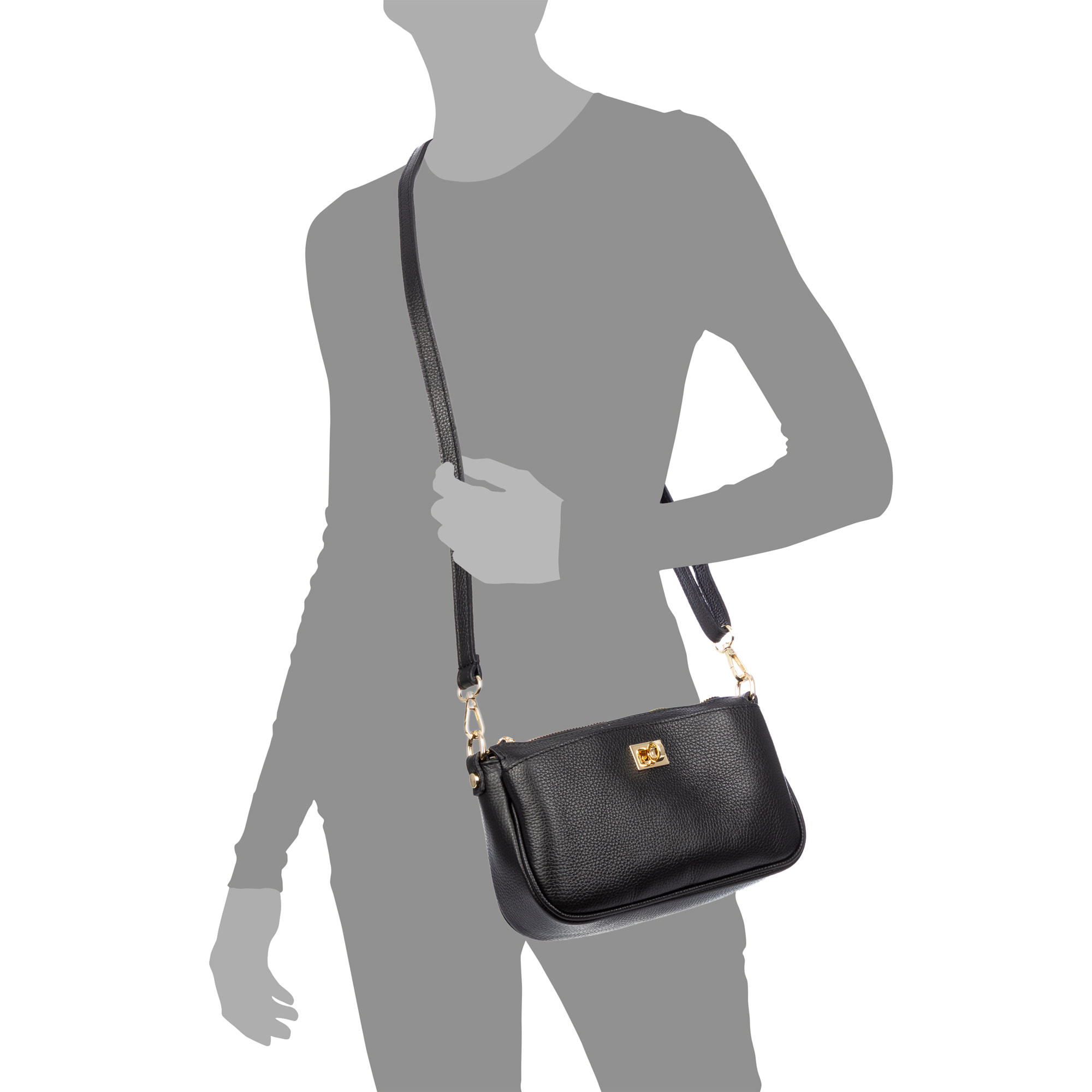 Balzola bolso bandolera mujer. Piel auténtica acabado Dollaro.