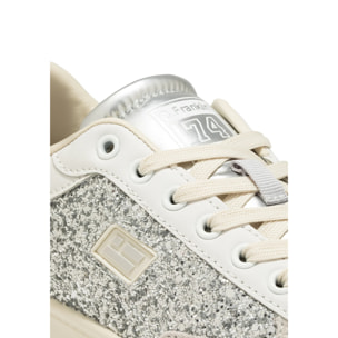 Zapatillas Deportivas Mujer Court Basic Glitter Plata