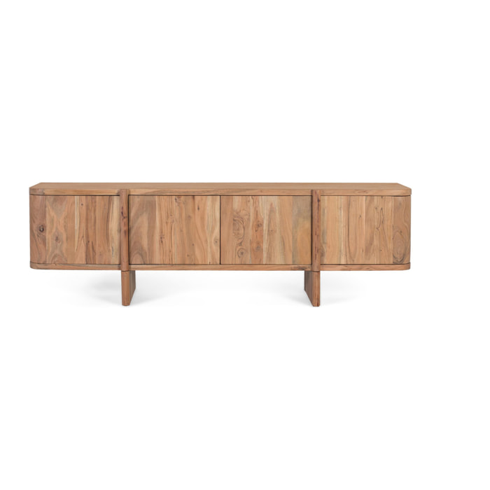 Mueble TV de Madera de Acacia 170 Cm Estilo Rústico Moderno