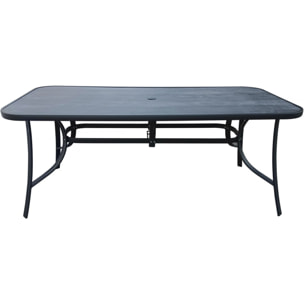 Table de jardin "Cordoba" - Phoenix - 8 places - Gris effet marbre