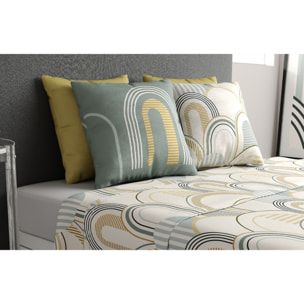 Parure De Drap 4pcs avec Drap housse Bonnet:25cm 100%coton 57fils ColizÉ