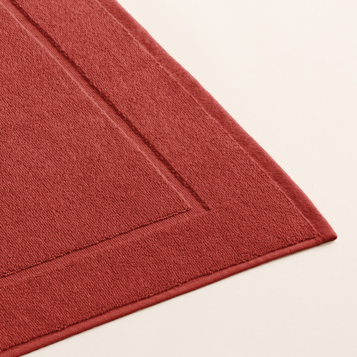 Tapis de bain coton peigné - 600 g/m2 terracotta