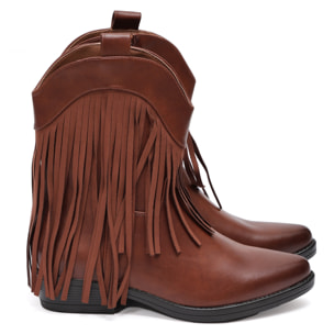 Stivaletto in simil pelle con frangia