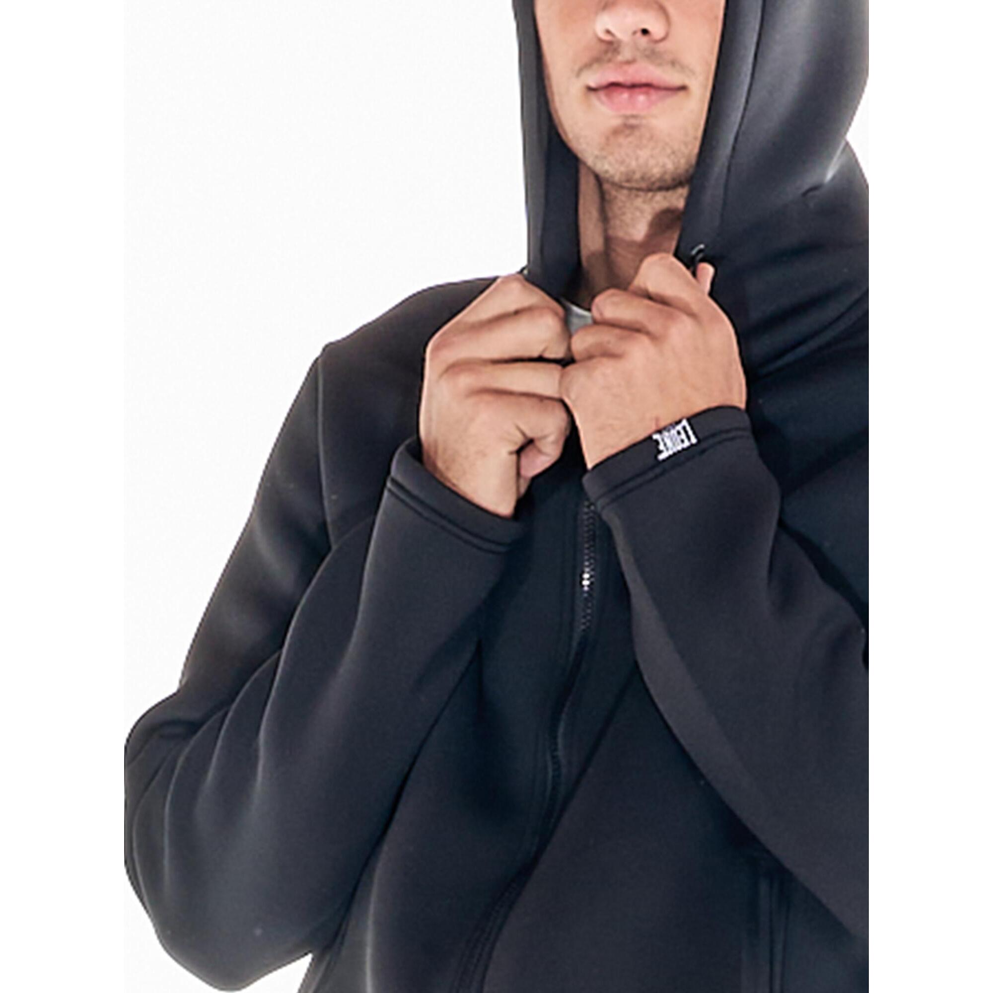 Chaqueta de neopreno con capucha y cremallera para hombre Leone 1947 Soft Basic