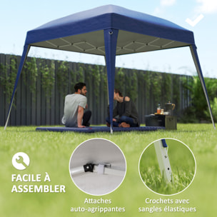 Toile de rechange pour barnum tonnelle 3 x 3 m(bas)/2,4 x 2,4 m(haut) protection solaire UPF50+ bleu