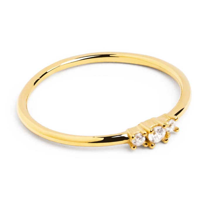 Anillo Trini Spark Plata Baño Oro