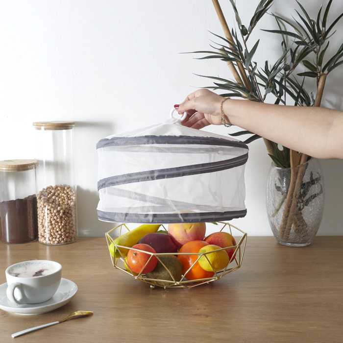 Cloche Alimentaire - JE CHERCHE UNE IDEE - Protection Insectes - Blanc et Gris