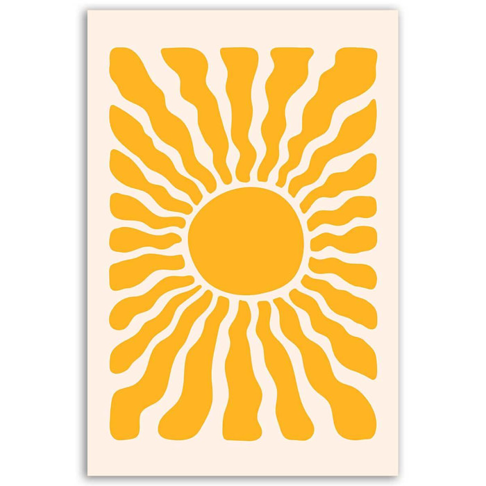 Tableau soleil graphique vintage Toile imprimée