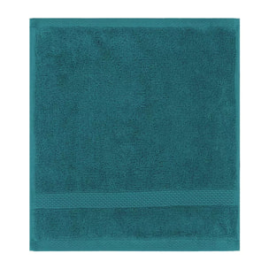 Carre pur coton 550 g/m² uni vert Elea emeraude