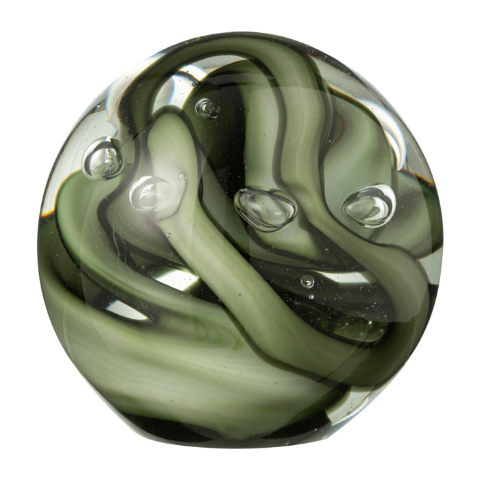 J-Line presse-papier Tornado Rond - verre - transparent/brun - large