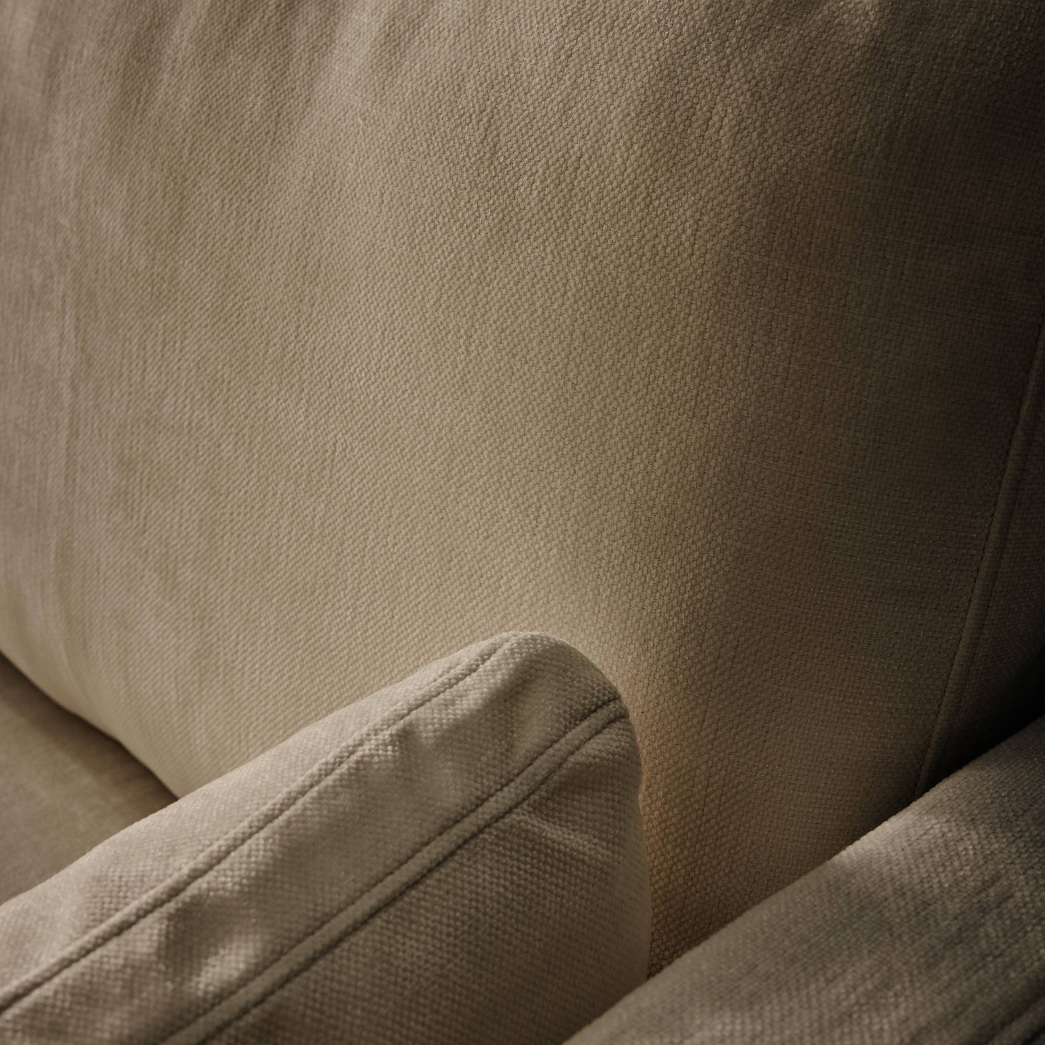 Canapé 2 places déhoussable tissu taupe L 198 x P 88 x H 85cm - Neo