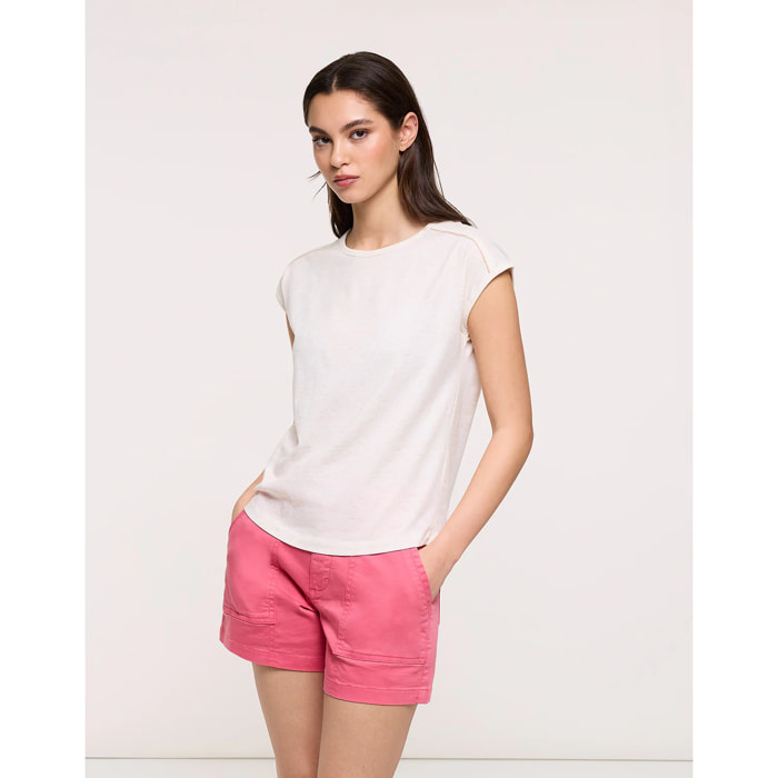 Camiseta Manga Corta Beige - Shimero 26