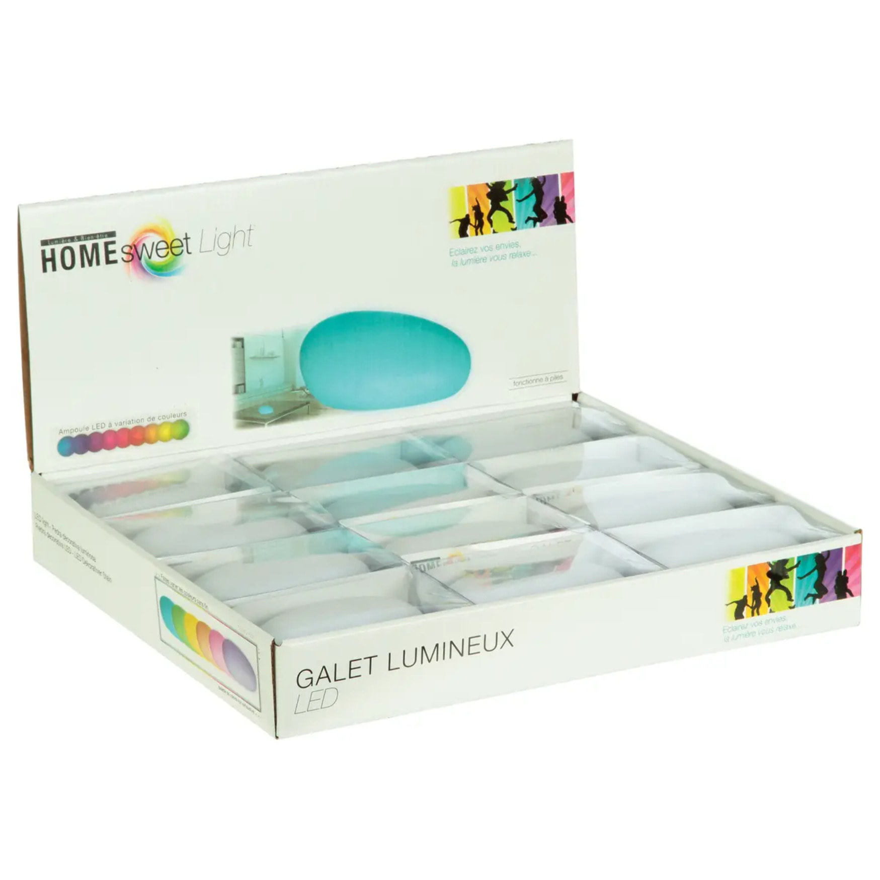 Galet led - blanc - L12 cm