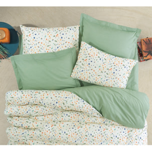 Parure housse de couette et taie(s) d'oreiller coton imprimé
