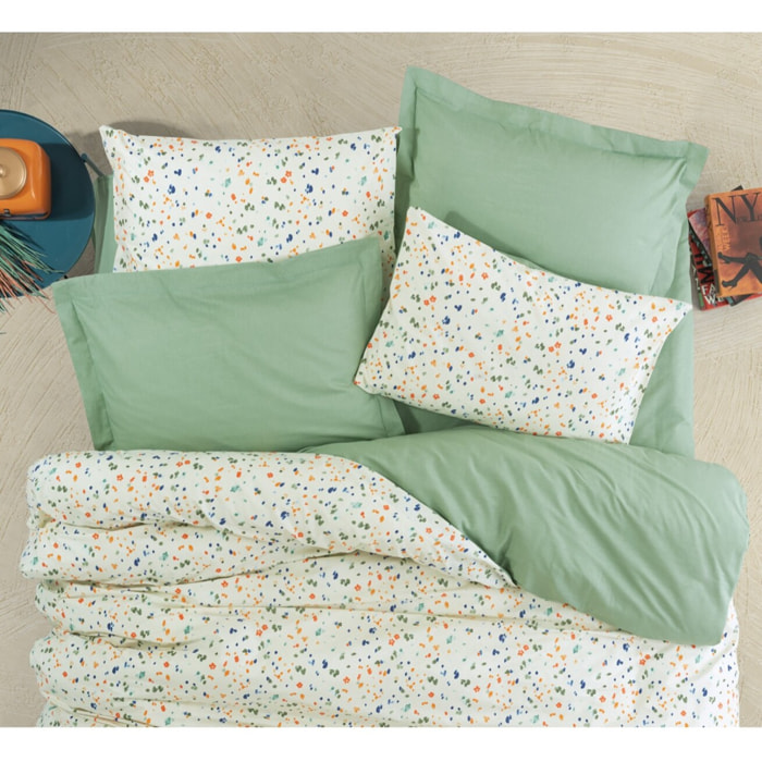Parure housse de couette et taie(s) d'oreiller coton imprimé