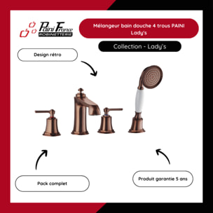Mélangeur bain douche 4 trous PAINI Lady's Auburn