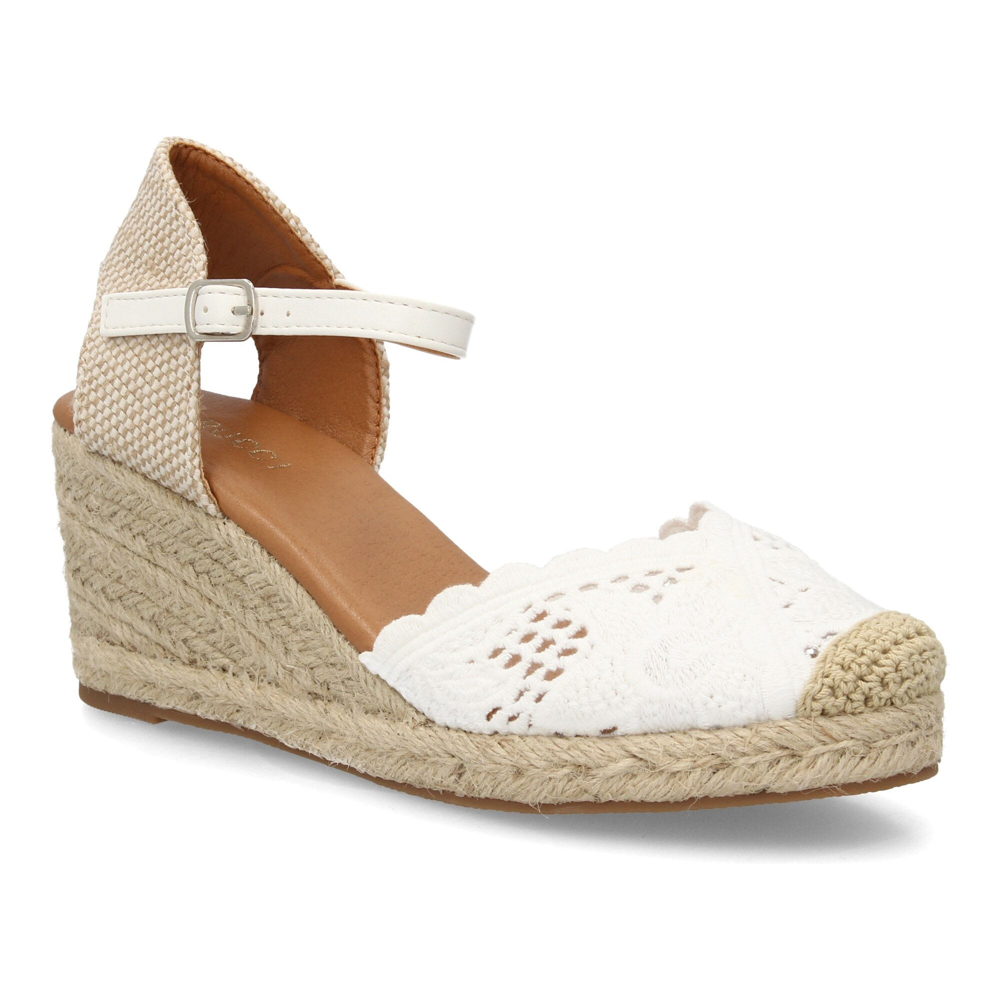 Alpargata cuña con calados altura media