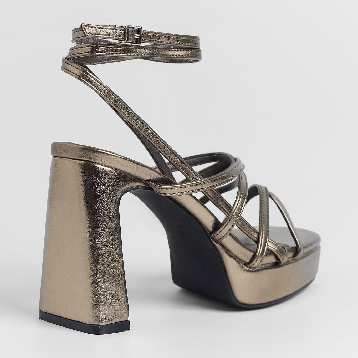 Sandalias de tacón - Nori Metalizado - 11 cm