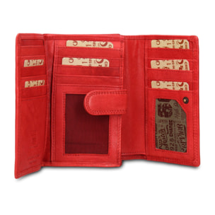 Portafoglio uomo in vera pelle - Modello Novara Lux - Casual - 15.0 x 10.0 x 3.0 cm