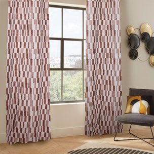 Rideau "Leyna" jacquard terracotta 140x260cm