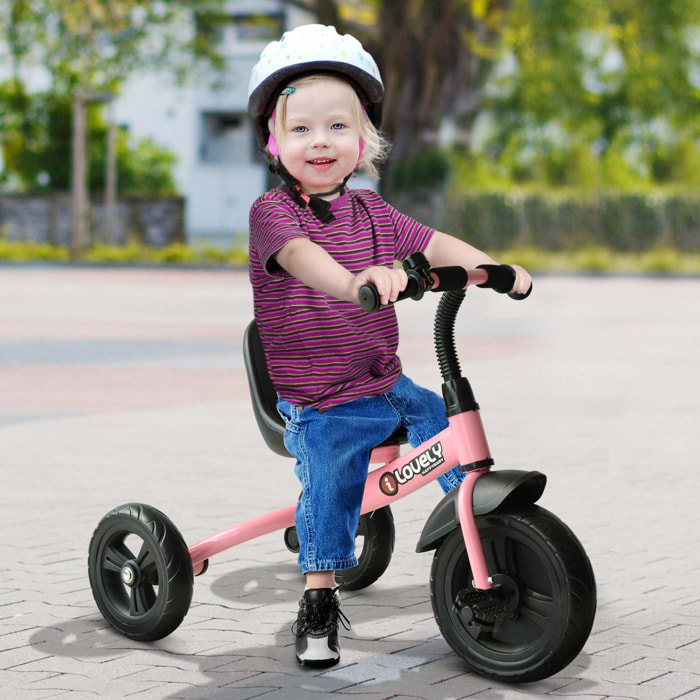 Triciclo para Niños con Timbre Rosa