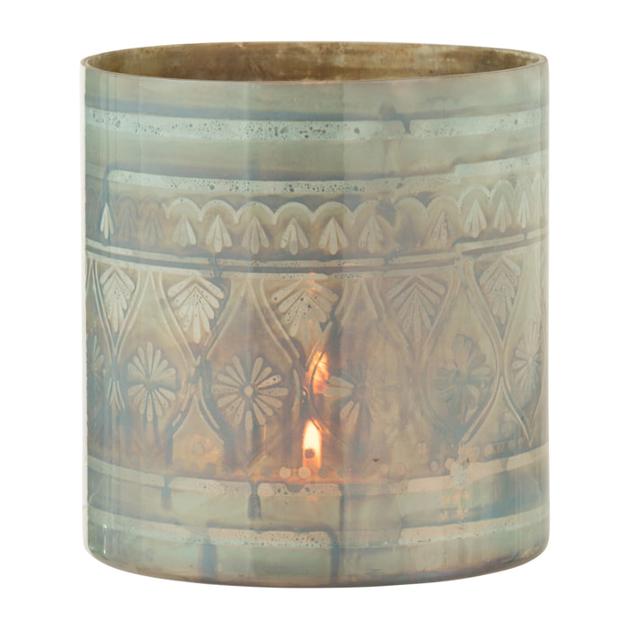 J-Line photophore Oriental - verre - bleu - large