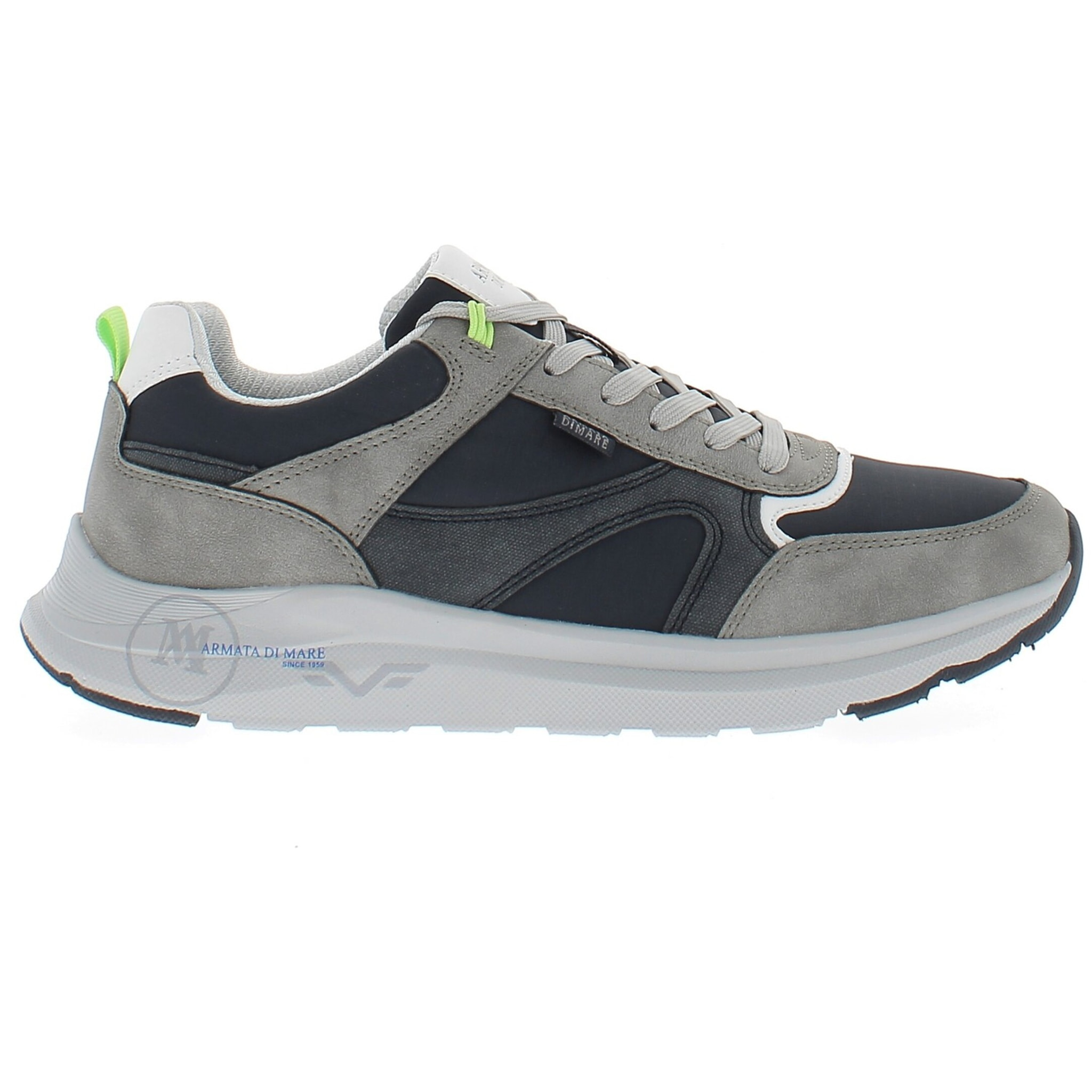 Armata di Mare Scarpe Uomo Sneakers Casual Stringate con Soletta Rimovibile in Memory Foam AMU 1N950 Grey Navy