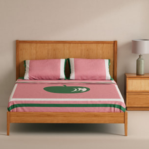 set de sabanas 4pcs cama doble: sabana encimera + sabana bajera + 2 fundas de almohada Benetton fruits