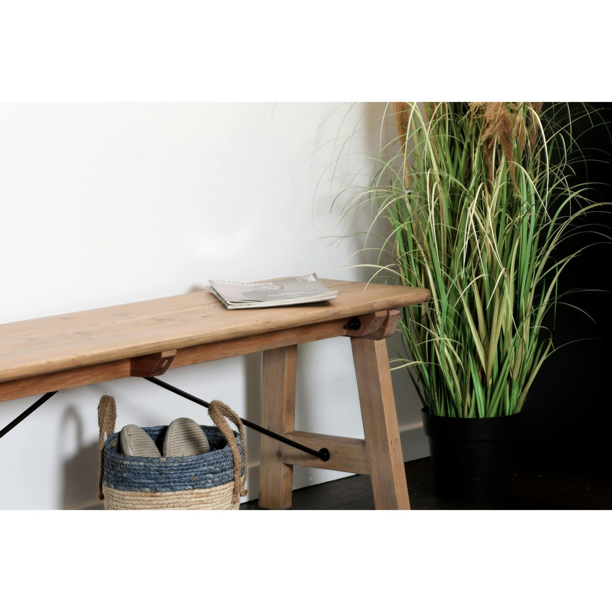 Banc de table bois recyclé clair 150 cm SALERNE